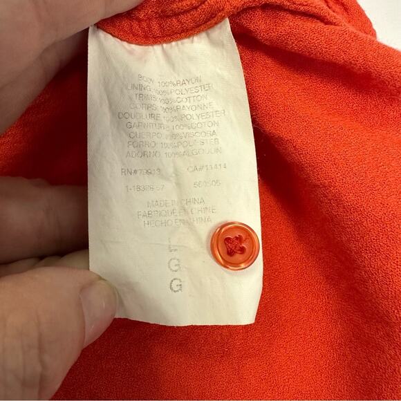 A Pea in the Pod Maternity Tunic Top Large L/G - Boho Embroidered Red Blouse - Picture 8 of 9